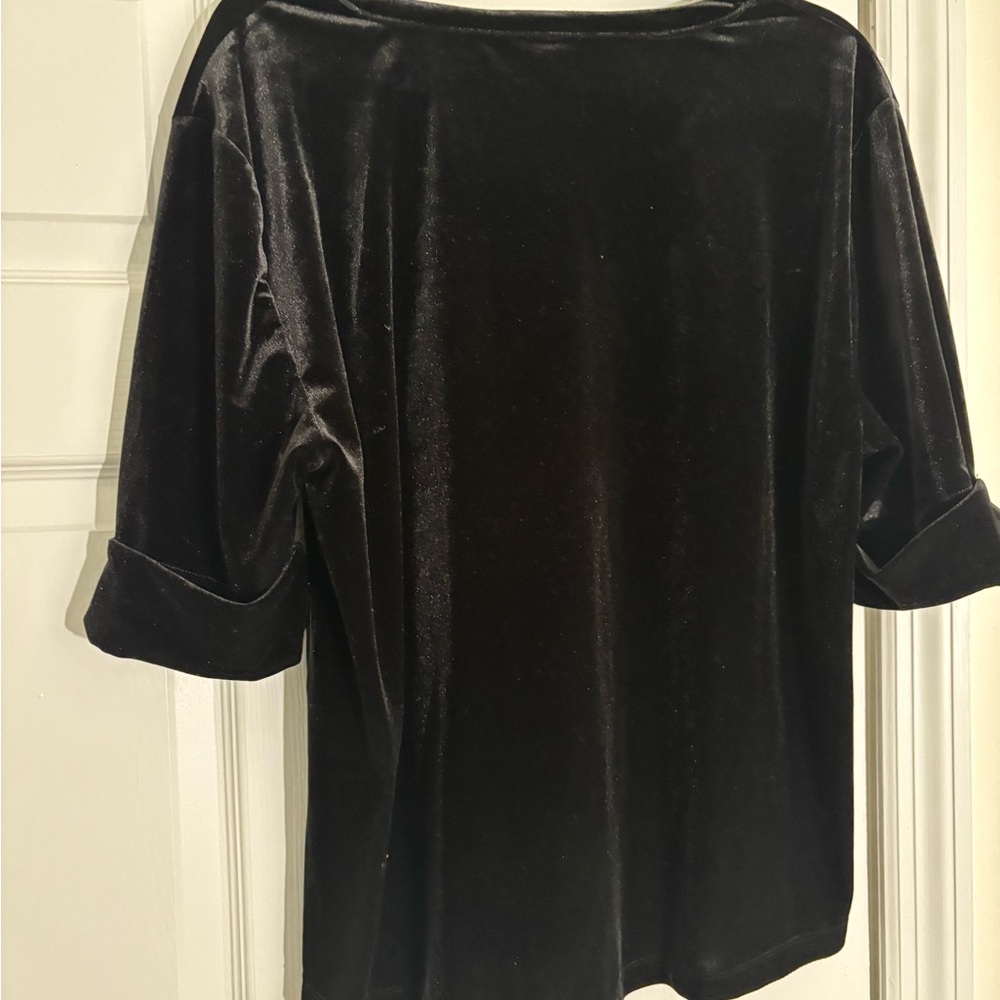 Ralph Lauren Black Boxy 3/4 Sleeve Blouse
